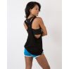 VIO YOGA TankTop Tencel Black Typo schwarz weiß Trägertop Shirt Model hinten