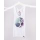 VIO YOGA TankTop Tencel Print weiß Graffiti Moon Siebdruck auf Wasserfarben Basis Vorderseite hängend