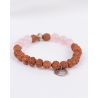 Rudraksha Armband rose liegend