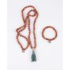 Rudraksha Kette Mala Nature mit Armband