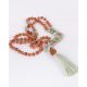 Rudraksha Kette Mala mossflower liegend