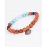 Rudraksha Armband blue sea liegend Detail